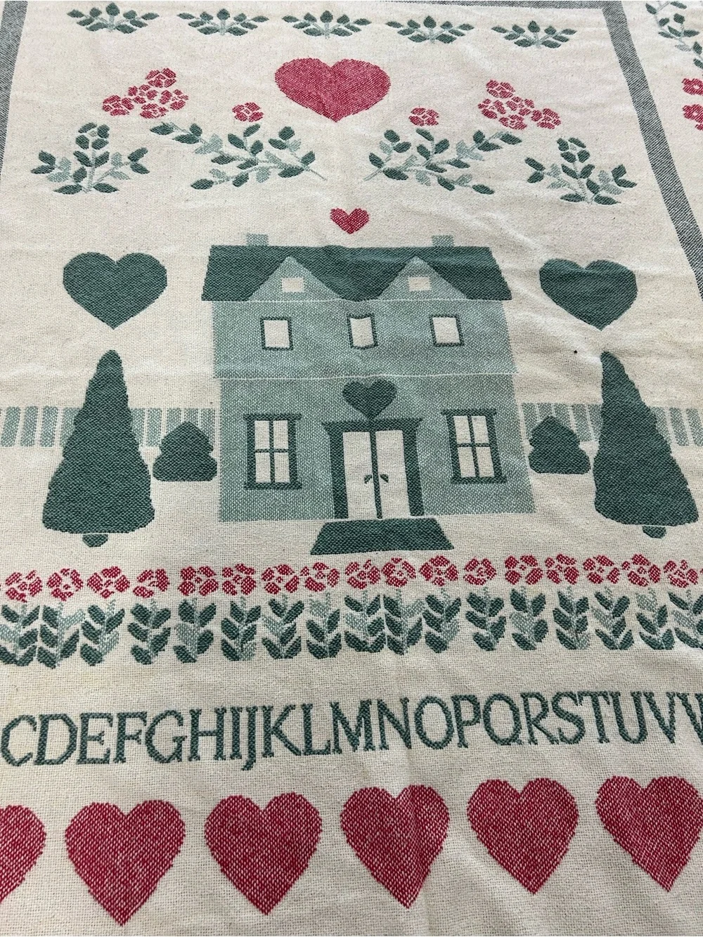 Cozy cotton woven House Throw Blanket Heartland inspired